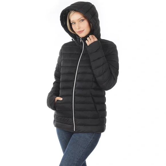 Women’s Black Puffer Jacket XL - Picture 4 of 13